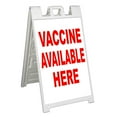 thumbnail image 1 of Vaccine Shots Available Here (24" X 36") Standard A-Frame Signicade, Includes Decal Applied To Stand, 1 of 2