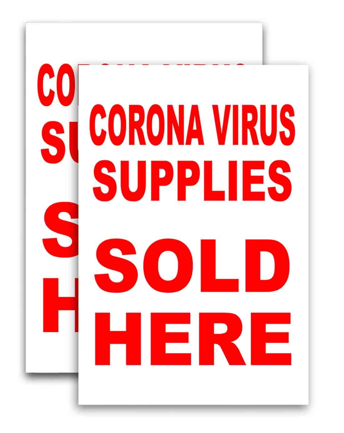 Vaccine Supplies Sold Here (24" X 36") Vinyl Decal Only (Pack of 2) |Sign|Sticker|Poster