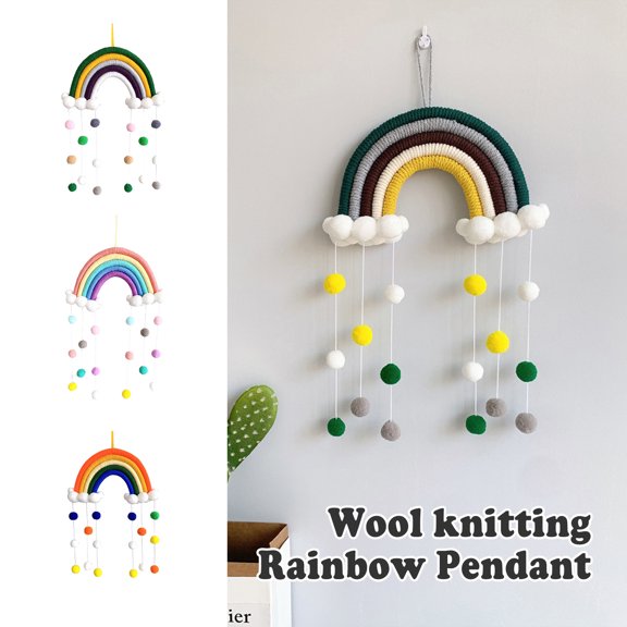 Vacemry 10Pcs Colorful Wall Decor, Woven Art Pendant for Home and Office, Adds a Cheerful Vibe to Any Room, Perfect as a Housewarming Gift or Seasonal Decoration