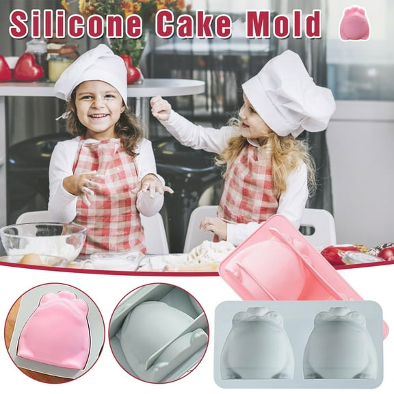 Vacemry 1Pcs Silicone Baking Mold, 3D Frog Shape Silicone Mold for Baking, Food Grade Silicone Mold for Chocolate and Cake, Reusable Silicone Mold for DIY Desserts