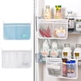 thumbnail image 1 of Vacemry 2Pcs Refrigerator Storage Bag, Mesh Refrigerator Organizer Bags, Hanging Storage Net for Kitchen Fruits Vegetables, Breathable Food Grade PP Bins for Fridge Freezer, 1 of 7