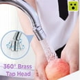 thumbnail image 1 of Vacemry 2Pcs Water Saving Faucet Aerator, Brass Swivel Sprayer Attachment with 360 Degree Rotation, Thread Adapter for Kitchen, Bathroom Taps, Reduces Splash, Easy Install, Polished Finish, 1 of 9