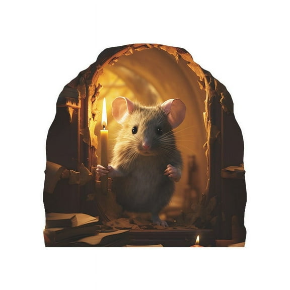 Vacemry 3Pcs 3D Wall Sticker,Mouse Hole Wall Decal for Home Decor, Removable Vinyl Wall Sticker for Living Room Bedroom, Funny 3D Wall Art for Kids Room, Easy Paste No Residue, Realistic Design,