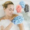 thumbnail image 1 of Vacemry 3Pcs Dual-Sided Bath Gloves, Fine Mesh Loofah Gloves with Adjustable Elastic Wrist for Back Scrubbing and Lathering, Convenient Hanging Storage for Quick Drying, Gentle Exfoliation, 1 of 9