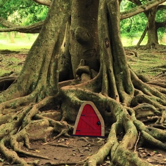 Vacemry 3Pcs Fairy Door Kit,DIY Wooden Door Decoration for Outdoor and Indoor, Whimsical Fairy Door for Garden and Tree, Handcrafted Wood Craft for Home Decor