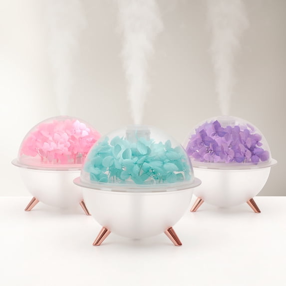 Vacemry 3Pcs Flower Humidifier, Decorative Humidifier with LED Night Light, Ultrasonic Cool Mist Humidifier for Bedroom and Office, Quiet Operation with Adjustable Mist