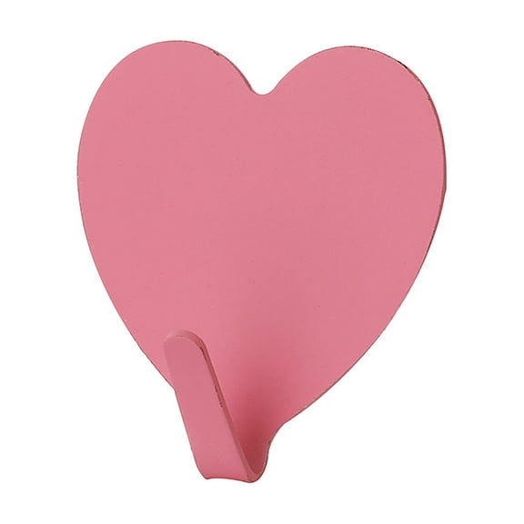 Vacemry 3Pcs Heart Shaped Hook,Adhesive Heart Shaped Wall Hook, Stainless Steel Decorative Hook for Keys Towels, Strong Hold Removable Hook, Cute Heart Hook for Bathroom Kitchen