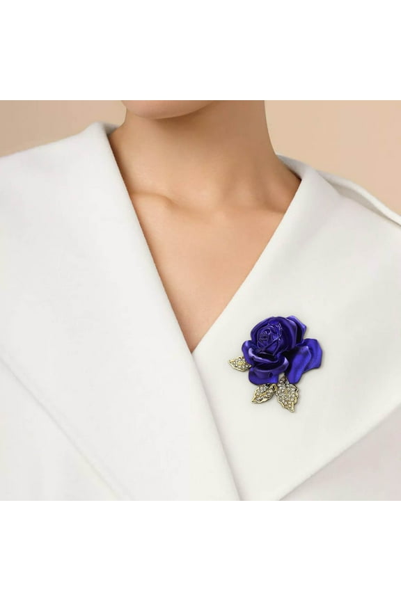 3Pcs Rose Brooch,Elegant Floral Pin for Wedding Attire, Women's Chest Flower for Suit and Blazer, High-Quality Metal Jewelry Gift for Special Occasions