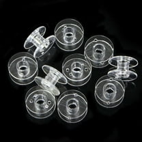 Vacemry Under $5 10pcs Clear Plastic Bobbins, Empty Sewing Machine Spools for Thread Winding, Universal Replacement Bobbins for Domestic Sewing Machines, Craft Sewing Accessories