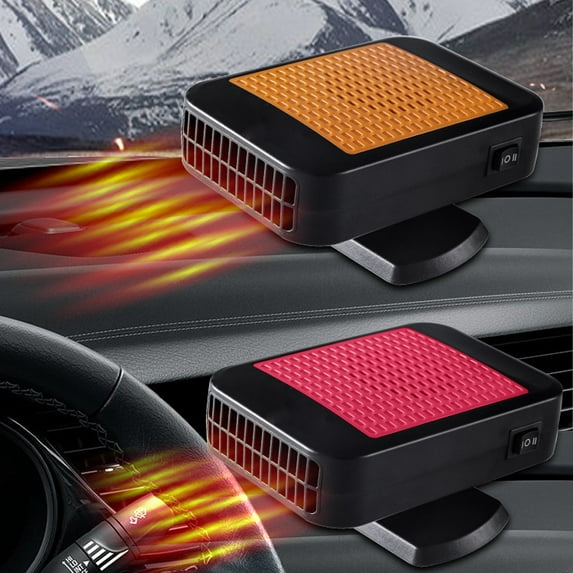 Vacemry Under $5 24V Portable Car Heater, Fast Heating Vehicle Warmer with 360 Rotatable Base, 2-in-1 Heating Ventilation for Trucks Winter Use Commercial Vehicles