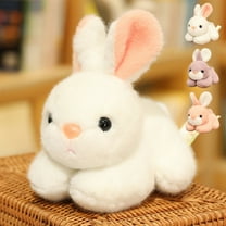 Vacemry under $5 2Pcs Easter Bunny Plush, Soft White Plush Stuffed Bunny Doll for Easter Decor and Gift, Cute Big Ears and Round Eyes, Lightweight and Huggable, High Quality Craftsmanship