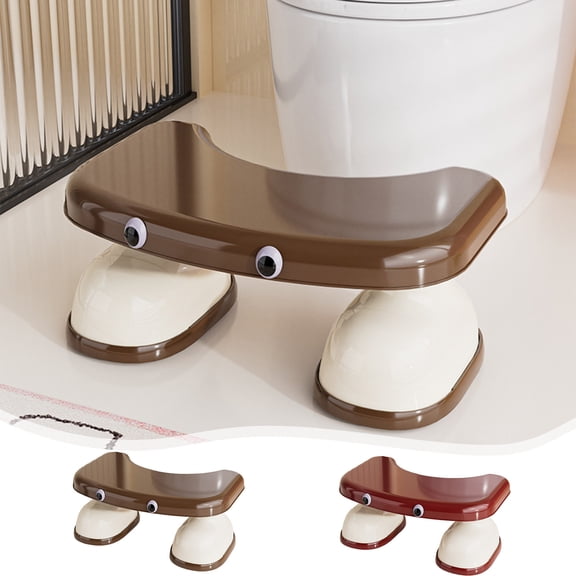 Vacemry under $5 2Pcs Toilet Stool, Bathroom Step Stool,Anti-Slip Toilet Squatting Aid,Improved Posture Support Tool,Children's Washing Helper,Non-Slip Foot Rest