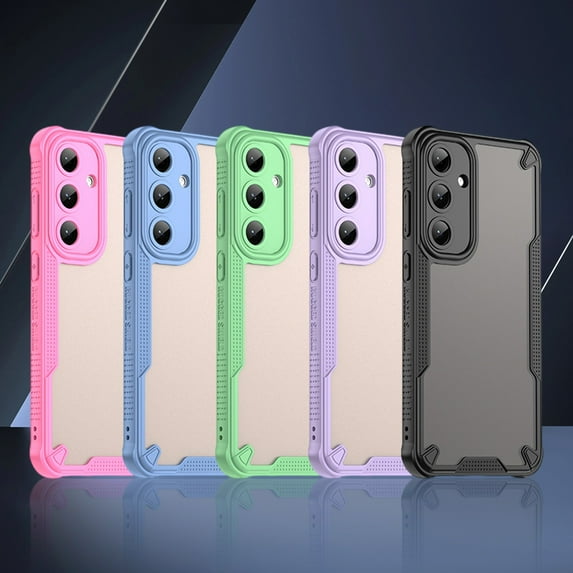Vacemry under $5 5Pcs S25+ Phone Case, Full Wrap Protective Cover for Samsung Galaxy S25+, Sturdy Shockproof Frosted Matte Feel TPU PC Case, Waterproof Lens Camera Protection