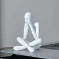 thumbnail image 1 of Vacemry Under $5 Abstract Figure Statue, White Thinker Sculpture for Home Decor, Modern Art Office Desk Ornament, Contemporary Living Room Decor, Minimalist Sculpture Piece, 1 of 6