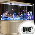 thumbnail image 1 of Vacemry Under $5 Aquarium Temperature Monitor, Waterproof Electronic Thermometer with Probe, Fish Tank Reptile Turtle Suction Cup, Digital LCD Display, Pet Habitat Temperature Gauge, 1 of 6