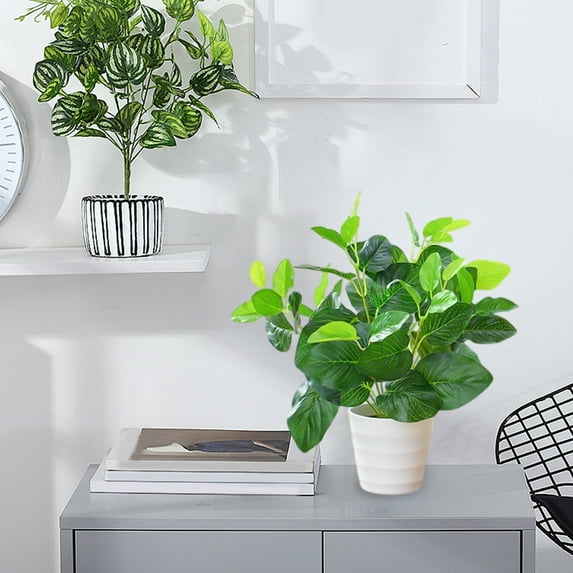 Vacemry Under $5 Artificial Potted Plant, Simulation Green Vine, Home Office Decoration, Fake Hanging Plant, Realistic Foliage Decor, Maintenance Free Plant, Hotel Desk Decor, Long Lasting Greenery