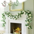 thumbnail image 1 of Vacemry Under $5 Artificial Rose Vine Garland, Faux Flowers Wedding Arch Swag Decor, Fake Floral Hanging Plant for Ceremony Backdrop Party Decoration, Home Mantle Shelf Wall Decor, 1 of 9