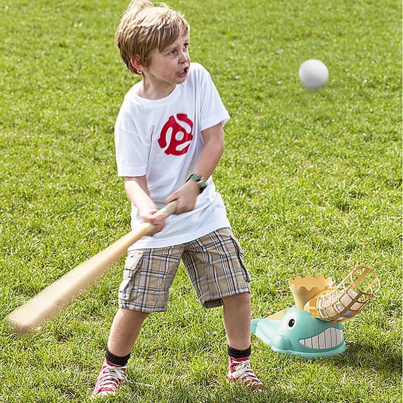 Vacemry Under $5 Baseball Training Set, Foot Activated Ball Ejection System, Automatic Baseball Practice Equipment, Parent Child Sports Toy for Backyard