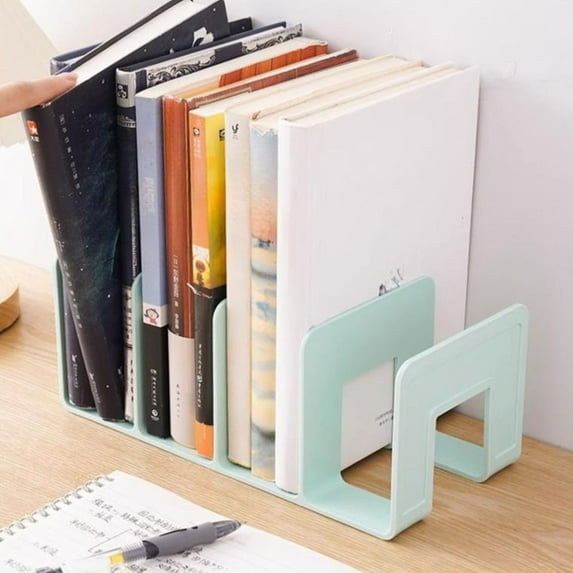 Vacemry Under $5 Book Stand for Desk, Large Book Shelf Bookend, Student Book Organizer for Study Table, Desktop Book Holder for Multiple Books, Sturdy Book Display Shelf for Office