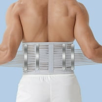 Vacemry Under $5 Breathable Back Support Belt, Lumbar Protector Waist Brace for Fitness Gym Workout, Comfortable Lower Back Pain Relief Belt for Men Women, Adjustable Posture Corrector