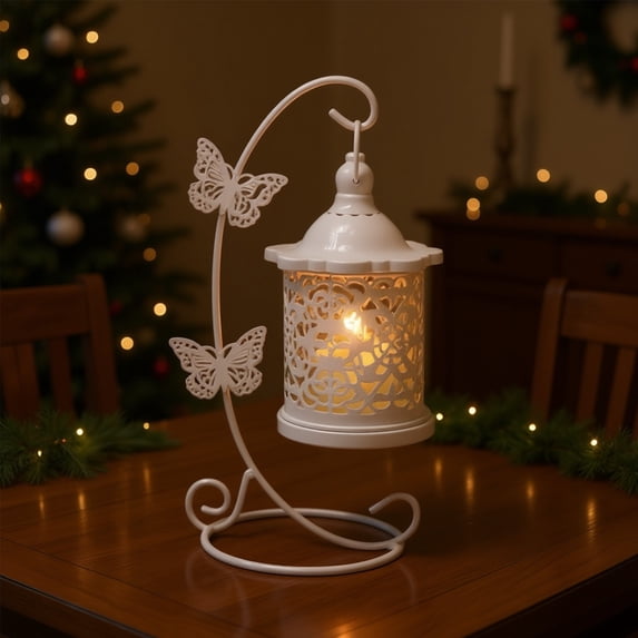 Vacemry Under $5 Butterfly Candle Holder, Iron Metal Candlestick with Hollow Design, Tabletop Decor for Living Room, Dining Table, Romantic Ambiance Creation