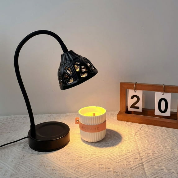 Vacemry Under $5 Candle Warmer Lamp, Dimmable Melting Candle Heater with Adjustable Brightness, Scented Wax Melter for Home Fragrance, Tabletop Vintage Style Lamp, Flameless Candle Melter