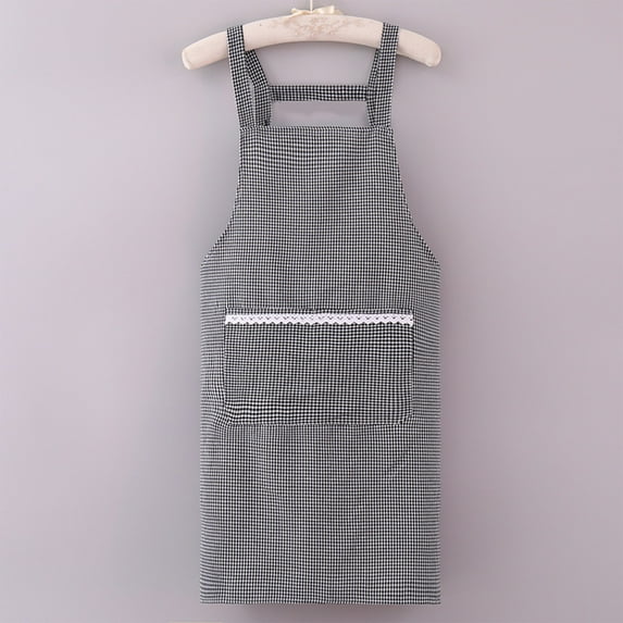 Vacemry Under $5 Canvas Apron for Adults Cooking, Breathable Workwear with Multiple Pockets, Adjustable Kitchen Protective Garment, Gardening Smock for DIY Projects