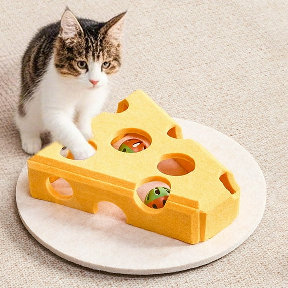 Vacemry Under $5 Cat Scratch Puzzle Box, Interactive Cat Toy with Corrugated Cardboard Maze, Enrichment Activity Center for Indoor Cats Entertainment Playtime Mental