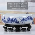 thumbnail image 1 of Vacemry Chinese Ceramic Planter, Flower Bowl with Base for Water Plants, Indoor Outdoor Bonsai Pot for Decor, Traditional Style Garden Flowerpot, 1 of 1