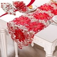 thumbnail image 1 of Vacemry Under $5 Christmas Tablecloth Red Table Flag, Waterproof Embroidered Lace Coffee Table Cover, Long Rectangular Table Decor for Holiday, Xmas Dining Party Supplies, 1 of 9