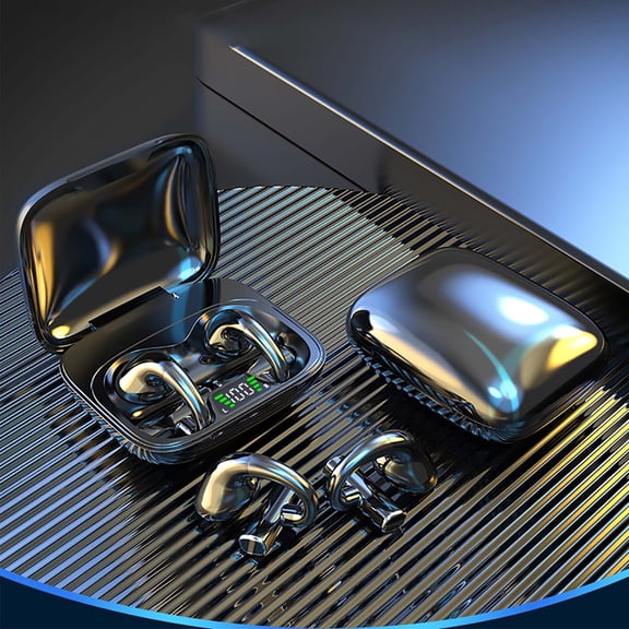 Vacemry under $5 Clip On Wireless Earbuds, Open Ear Bluetooth Earphones with Ear Clip, No Pressure Design, Ideal for Extended Wear Office Outdoor Activities