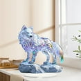 thumbnail image 1 of Vacemry Under $5 Colorful White Wolf Acrylic Ornament, 2D Desktop Decoration for Home Study, Living Room Bedroom Decor, Bohemian Style Crystal Wolf Art, Assembly Prop Display, Unique Gift Idea, 1 of 6