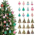 thumbnail image 1 of Vacemry Under $5 Colorful Wooden Christmas Tree Ornaments, 12 Pack Hanging Decor Set, Mini Pendant for Holiday Tree Party, Festive Home Decoration, Assorted Designs for Seasonal Display, 1 of 9