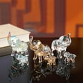 thumbnail image 1 of Vacemry Crystal Elephant Ornament for Home Decor, Glass Animal Figurine for Living Room, Artisan Crafted Decorative Accent, Elegant Tabletop Display Piece, 1 of 9