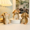 thumbnail image 1 of Vacemry under $5 Cute Easter Bunnies, Resin Three Rabbits Easter Decor Set, Cute Garden Ornament Collection, Home Courtyard Statue for Spring Holiday Display and Outdoor Landscape Decorations, 1 of 6