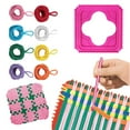 thumbnail image 1 of Vacemry Under $5 DIY Rope Loop Knitting Kit, Elastic Cord Weaving Loom Craft Toy, Creative Handmade Bracelet Maker for Kids, Educational Motor Skills Activity, 1 of 9