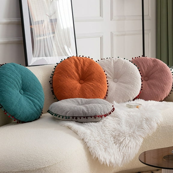 Vacemry Decorative Throw Pillow Velvet Square Cushion Cover with Tassels, Scandinavian Style Living Room Bedroom Pillow, Soft Comfort Pillowcase for Sofa Chair, Luxury Home Decor