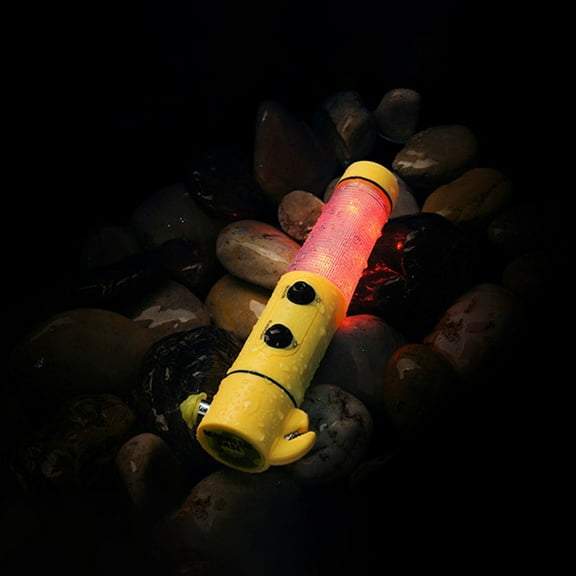 Vacemry Under $5 Emergency Safety Hammer, Multi Function Car Escape Tool with Cutter, Window Breaker Flashlight, Portable Survival Gear, Vehicle Safety Device, Yellow Plastic Handle