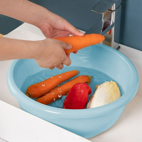 Vacemry Under $5 Extra Large Utility Tub, Big Square Basin for Laundry Foot Soak Vegetable Wash, Heavy Duty Plastic Container for Household Dorm, Thickened Multi Purpose Storage Basin