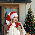 thumbnail image 1 of Vacemry Under $5 Extra Long Adult Christmas Hat, Plush Santa Hat and Scarf Combination, Oversized Festive Headwear for Christmas Party, Costume Accessory for Holiday Celebration, 1 of 9
