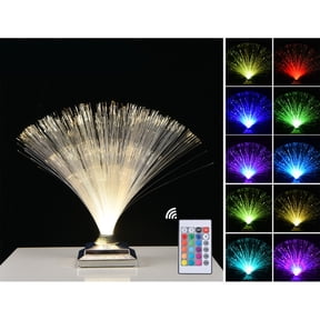 Vacemry Under $5 Fiber Optic Lamp, USB Powered Color Changing Light with Center Sensor, Mood Lighting for Bedroom Decor, Relaxing Atmosphere Creator with Multiple Color Modes, Decorative Illumination