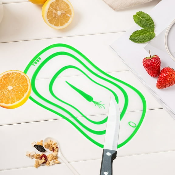 Vacemry Under $5 Flexible Cutting Mat Professional, Thin Plastic Chopping Board with Bendable Design, Multipurpose Kitchen Preparation Mat for Various Foods, Non-Slip Food Cutting Surface