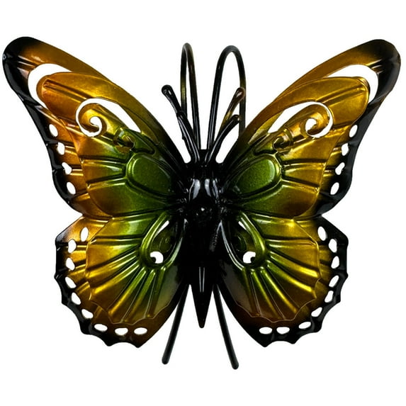 Vacemry Flower Pot Hanging Decor, Metal Butterfly Plants Pendant, Colorful Garden Accent, Outdoor Indoor Use, Easy Clip On, Decorative Ornament, Patio Balcony, Gift for Gardeners