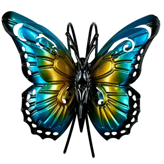 Vacemry Under $5 Flower Pot Hanging Decor, Metal Butterfly Plant Pendant, Colorful Garden Accent, Outdoor Indoor Use, Easy Clip On, Decorative Ornament, Patio Balcony, Gift for Gardeners