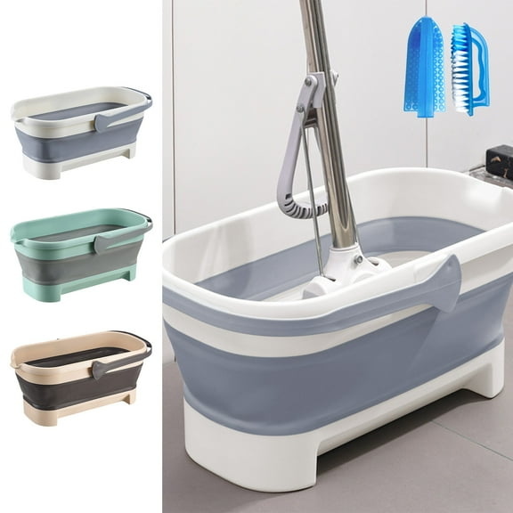 Vacemry Under $5 Foldable Water Bucket with Handle, 4.2 Gallon Collapsible Storage Pail, Multi Use Cleaning Tub for Mop, Portable Camping Wash Basin, Space Saving Household Utility Container