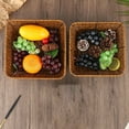 thumbnail image 1 of Vacemry Under $5 Fruit Display Basket with Woven Style, Plastic Storage Container for Snacks Produce, Round Organization Bin for Kitchen Dining, Table Centerpiece Decor, 1 of 9