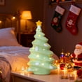 thumbnail image 1 of Vacemry Under $5 Glowing Ceramic Christmas Tree with Warm Light, Illuminated Tabletop Decor for Holiday Centerpiece, Mini Decoration for Home Atmosphere, Seasonal Lighting for Night Display, 1 of 8