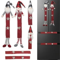 Vacemry under $5 Handle Covers, Handle Covers, Christmas Refrigerator Door Handle Protector Set of 6, Kitchen Appliance Cover for Microwave Oven Cabinet, Washable Reusable Festive Home Decor