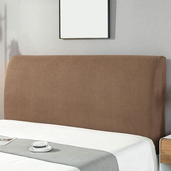 Vacemry under $5 Headboard Cover, Fully Enclosed Elastic Slipcover for Upholstered Headboards, Dust Proof Fabric Protector Easy Wash, Modern Bedhead Protector