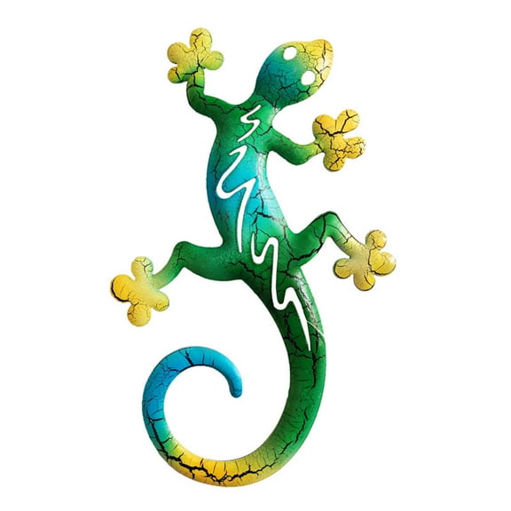 Vacemry Under $5 Iron Wall Art, Hollowed Out Lizard Metal Sculpture with Color Finish, Handcrafted Gecko Decor for Indoor Outdoor, Modern Home Furnishing Accent Piece